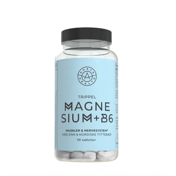 Aarja Health Trippel Magnesium med zink och B6, förpackning