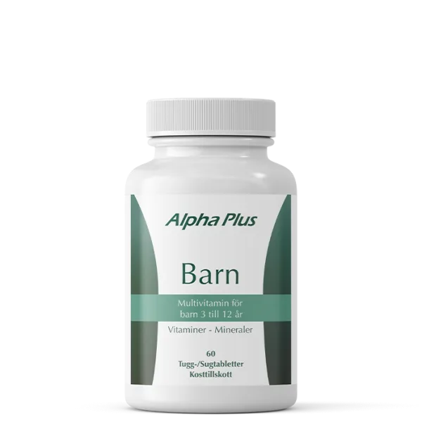 Alpha Plus Barn Multivitamin 60 tabletter