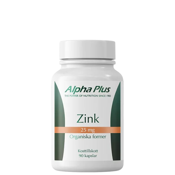 Alpha Plus Zink 25 mg, 90 kapslar
