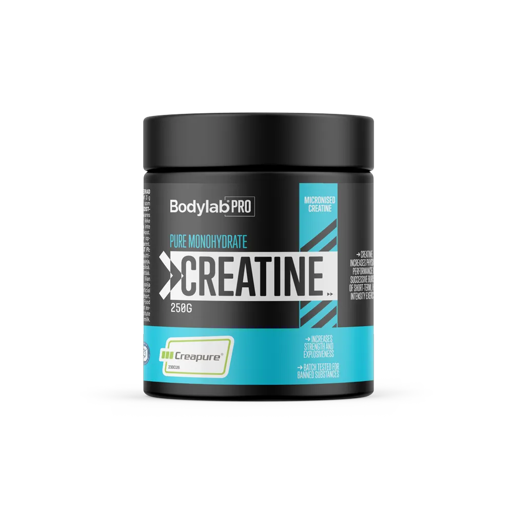 Bodylab PRO Creapure Creatine 250 g matt svart burk