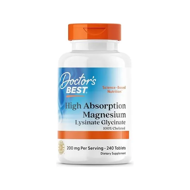 Doctor's Best High Absorption Magnesium 200 mg 240 tabletter