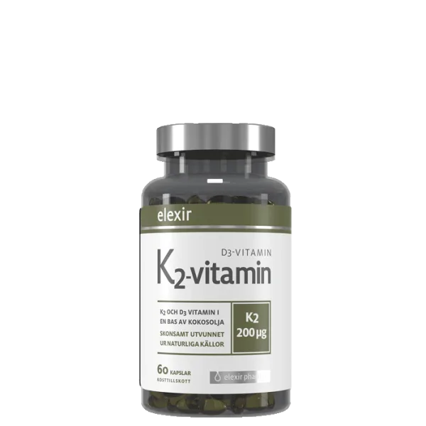 Elexir Pharma Vitamin K2+D3 200 mcg, 60 kaps