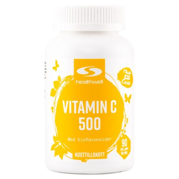 Healthwell Healthwell Vitamin C 500, 90 kaps
