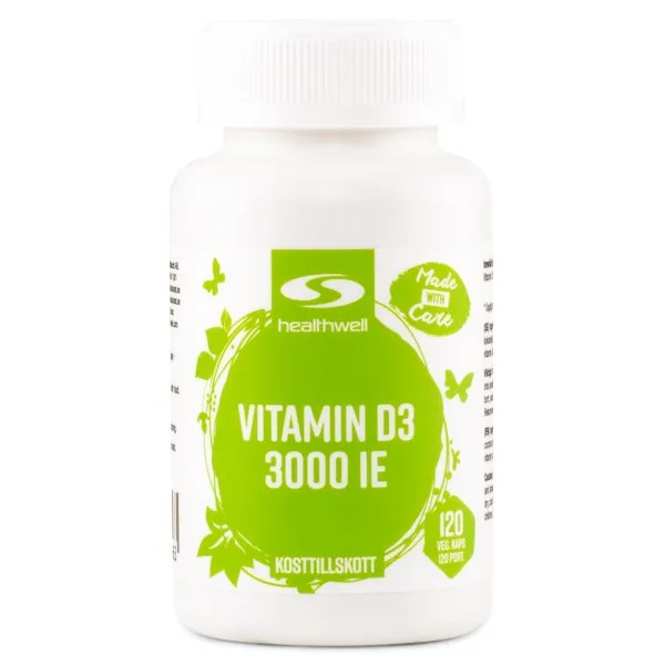 Healthwell Healthwell Vitamin D3 3000 IE, 120 kaps