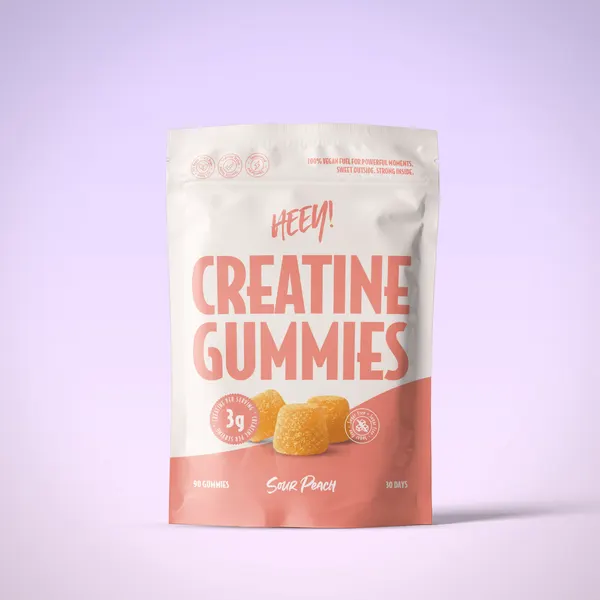 Heey! Creatine Gummies, förpackning