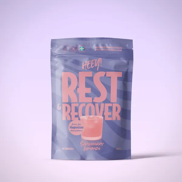 Heey! Rest & Recover Magnesium, förpackning