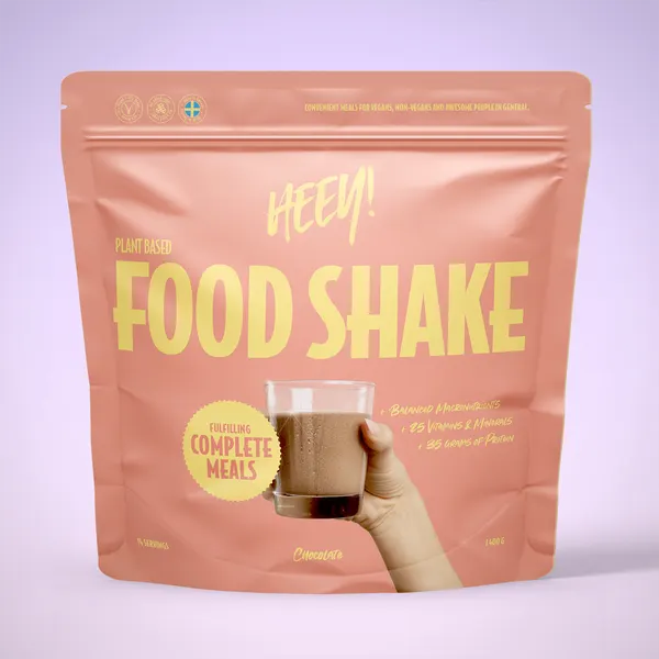 Heey! Vegan Food Shake, förpackning