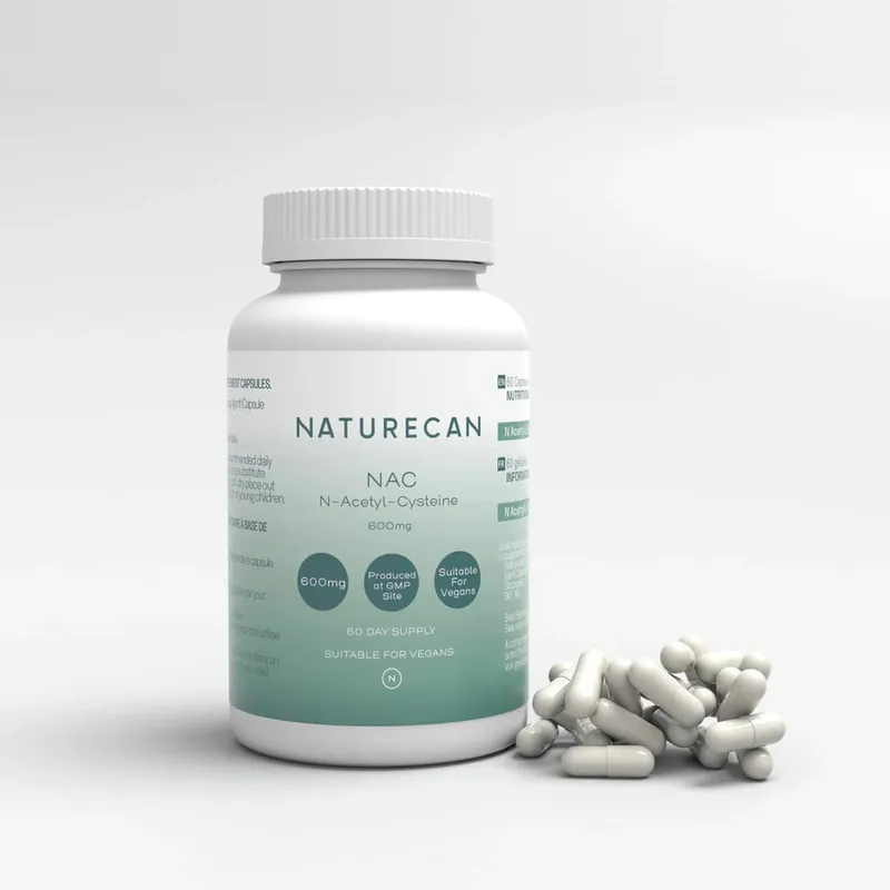 Naturecan NAC, 600 mg, 60 kapslar