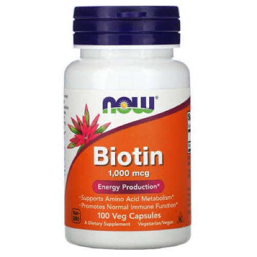 NOW Foods Biotin 1000 mcg 100 kapslar