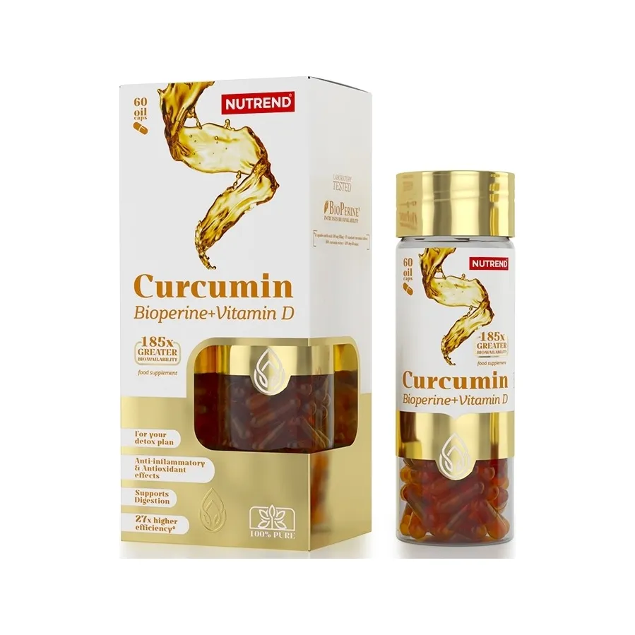 Nutrend Curcumin + Bioperine + Vitamin D 60 kapslar