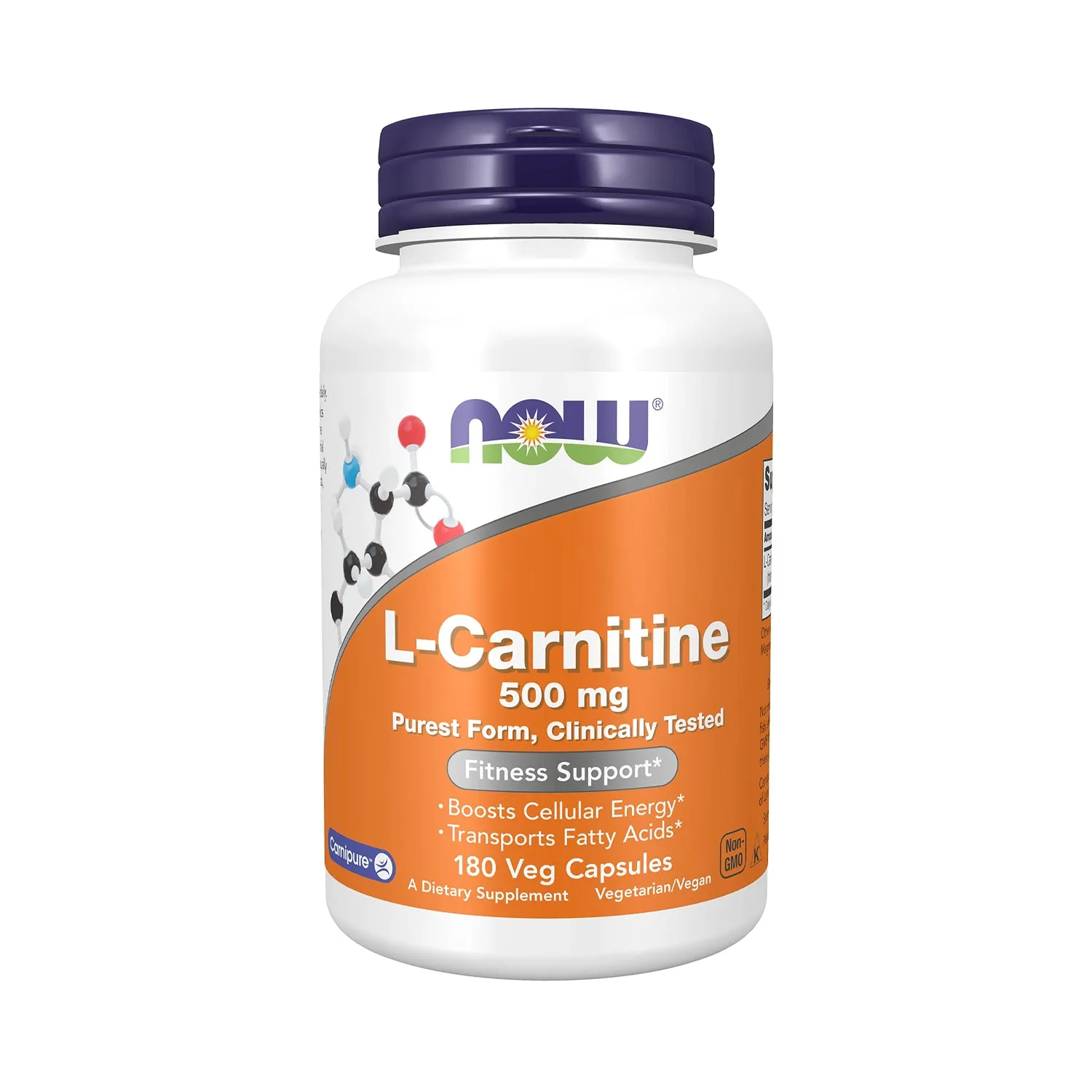 NOW Foods L-Carnitine 500 mg 180 kapslar