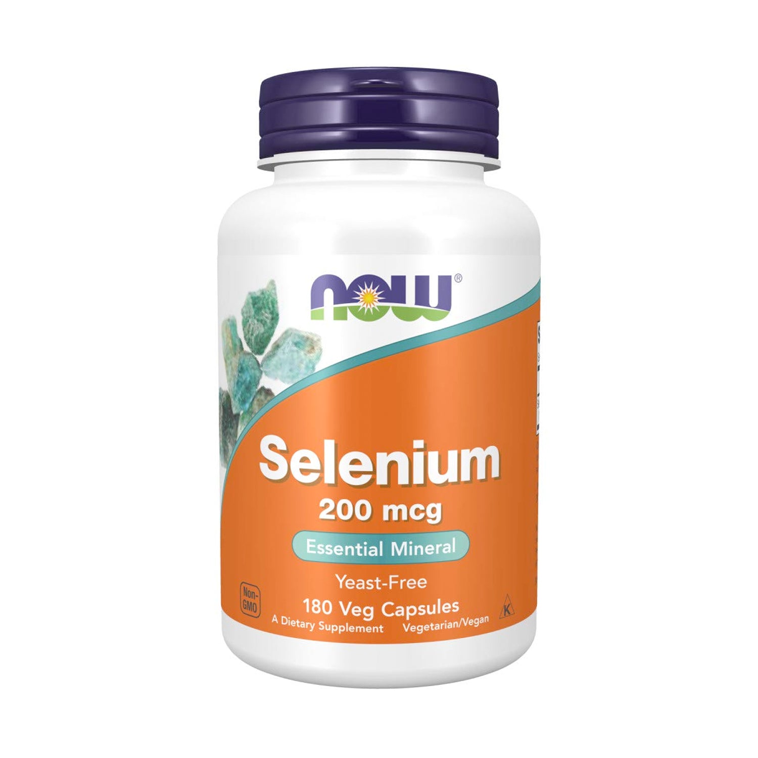 NOW Foods Selenium 200 µg 180 kapslar