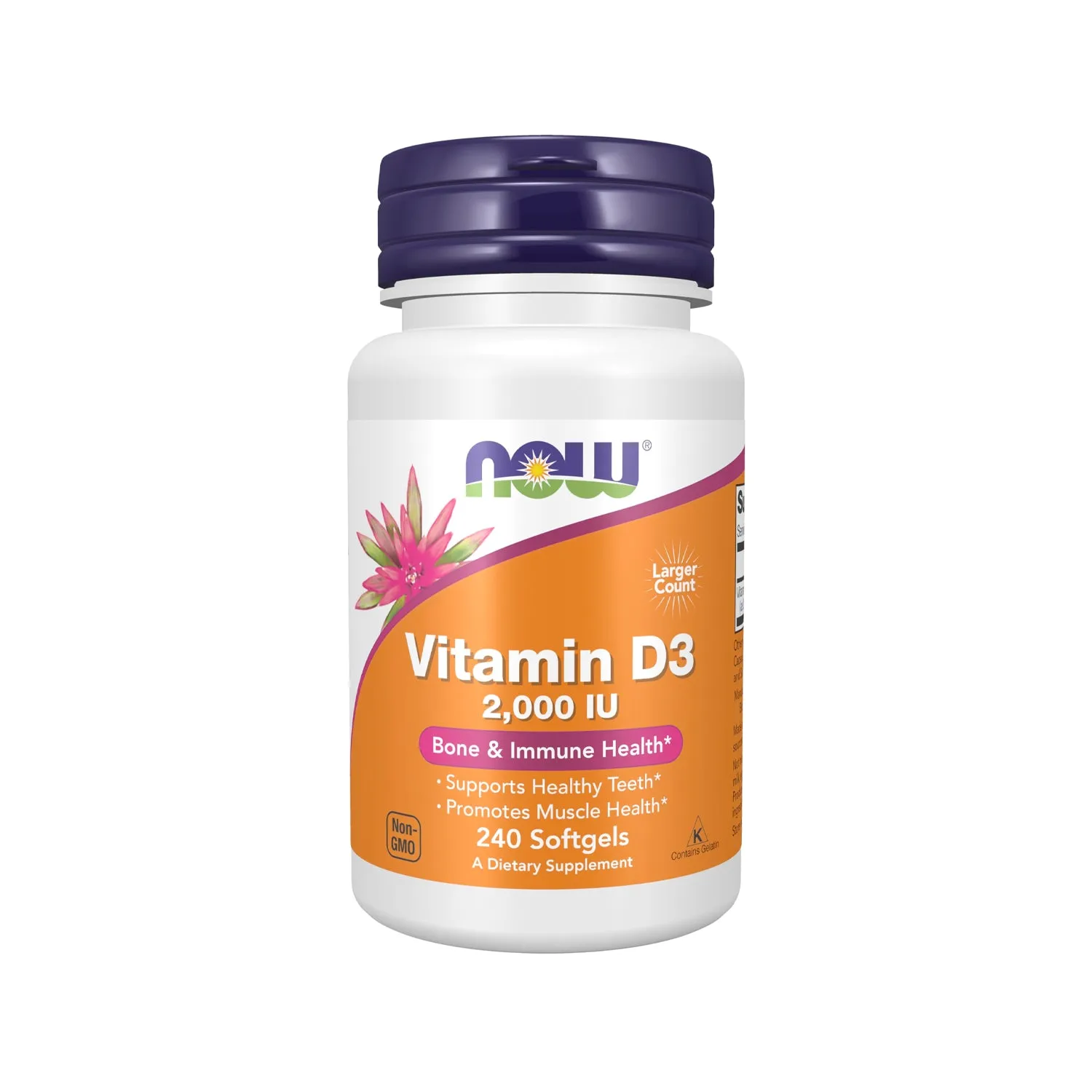 NOW Foods Vitamin D-3 2000 IU 240 kapslar
