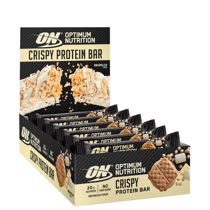 Optimum Nutrition 10 x Optimum Protein Crisp Bar, 65 g, Marshmallow