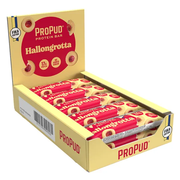 ProPud ProPud Proteinbar 55 g, Hallongrotta, 12-pack