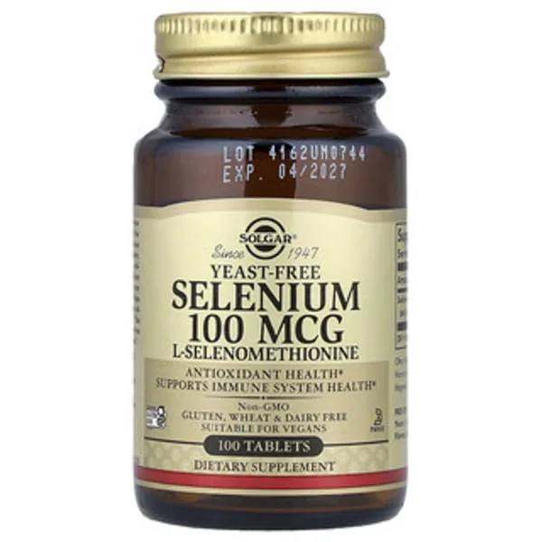 Solgar Selenium jästfritt 100 µg 100 tabletter
