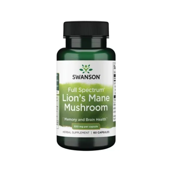 Swanson Full Spectrum Lion's Mane 500 mg 60 Kapslar